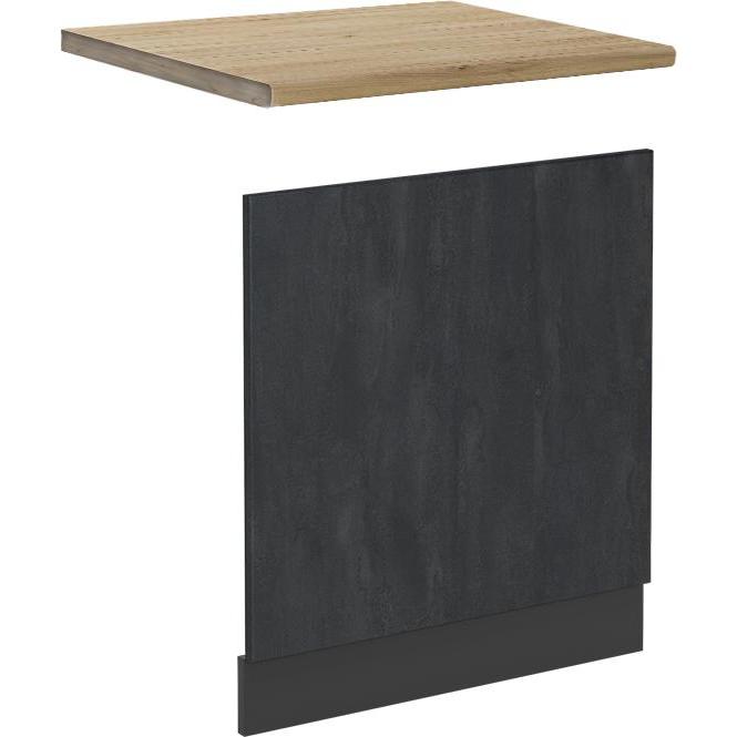 Vicco Küchenmöbel R-Line, Geschirrspüler Zubehör, Schwarz