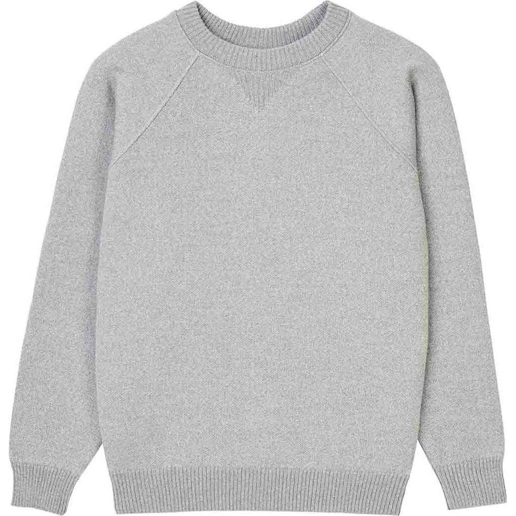 Le Minor, Pullover, Merinowolle Sweatshirt, Grau, (S)