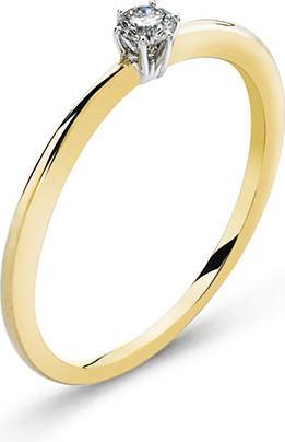 Image du produit Natsumi Schmuck Bague diamant or jaune 18C/750 0.15 ct H si (51, Or 750/18 K)