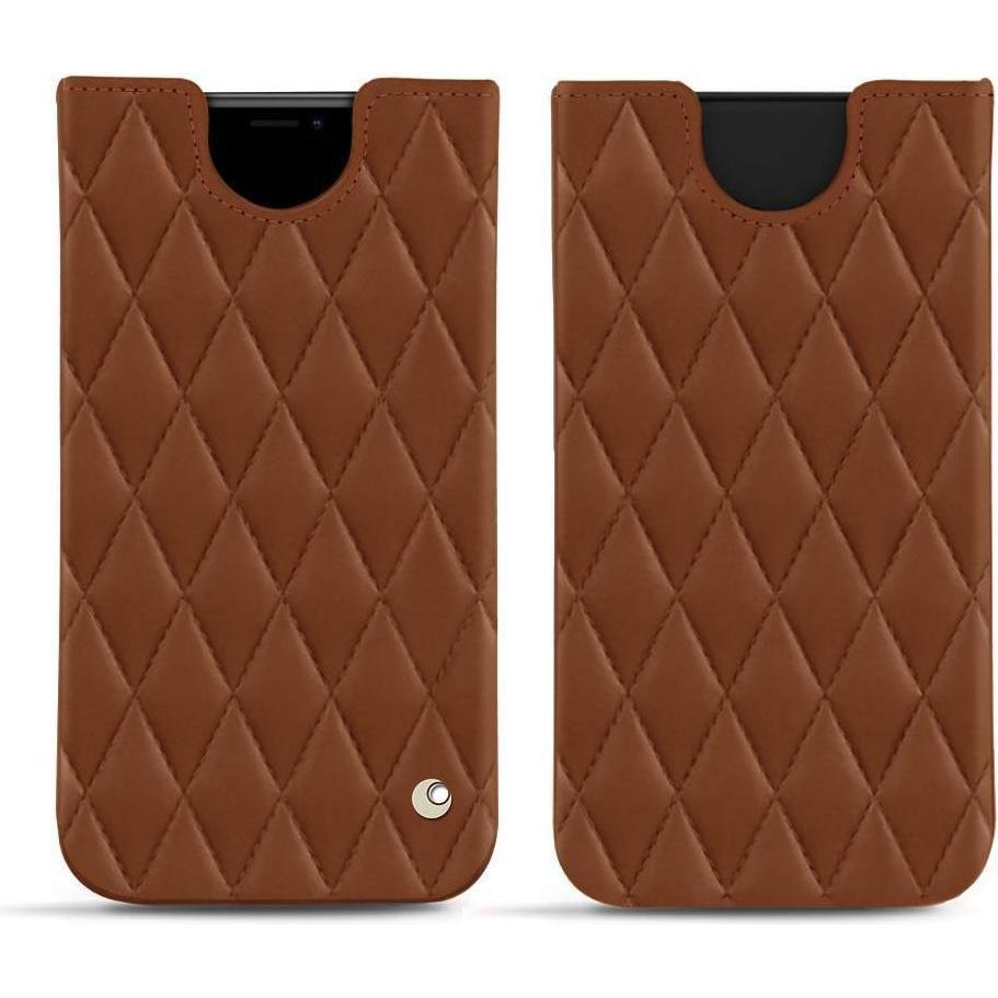 Noreve Lederschutzhülle (Apple iPhone XS Max), Smartphone Hülle, Braun