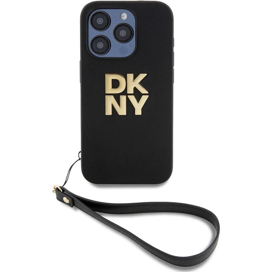 DKNY DKHCP14XPBSWSK iPhone 14 Pro Max 6.7" czarny/black hardcase Wrist Strap Stock Logo (Apple iPhone 14 Pro Max), Smart...