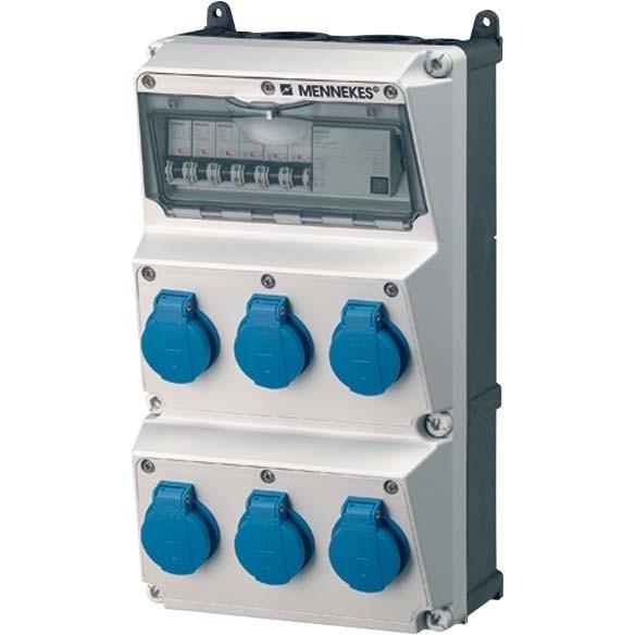 Mennekes, Baustromverteiler, Steckdosen-Kombination 930001 AMAXX AMAXX CEE-Steckdosen-Kombination 4015394223290 (6 x, CE...