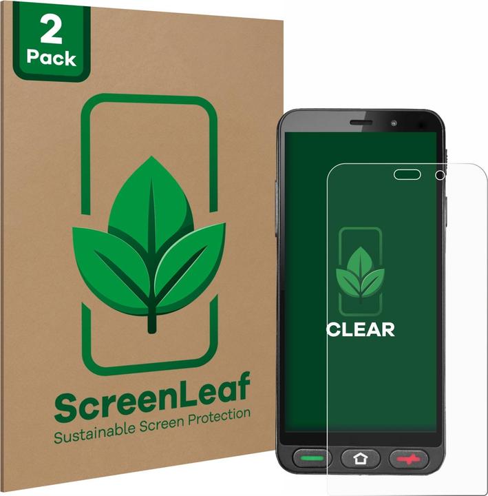 Produktbild ScreenLeaf Schutzfolie nachhaltiger Displayschutz Displayschutzfolie Folie Klar Transparent (2 Stück, Brondi Amico S Nero)