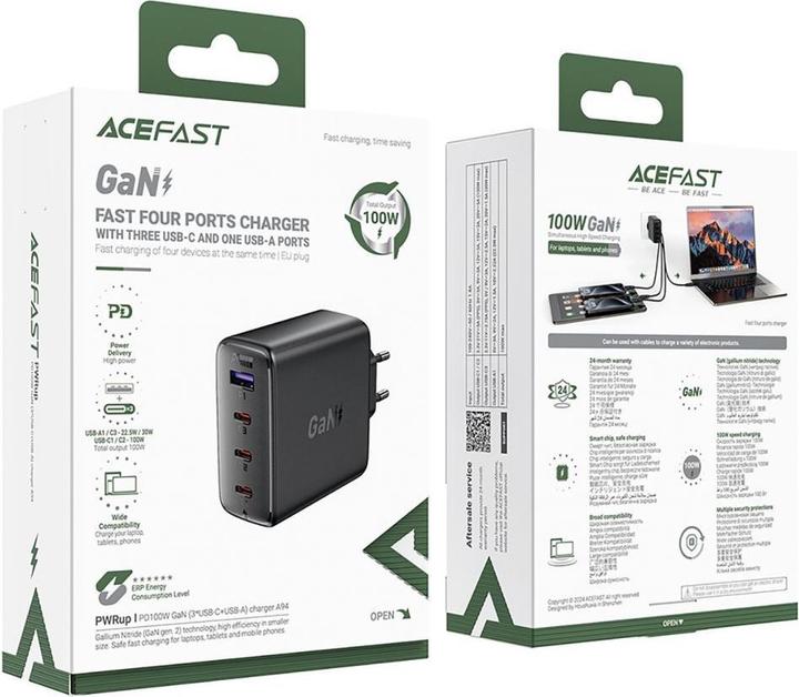 Actual product image Acefast A94 GaN Fast Wall Charger Charger 100W (100 W)