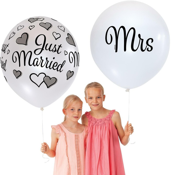 Produktbild Belbal Luftballon Mr & Mrs Gold/Schwarz/Weiss, Ø 30 cm, 50 Stück
