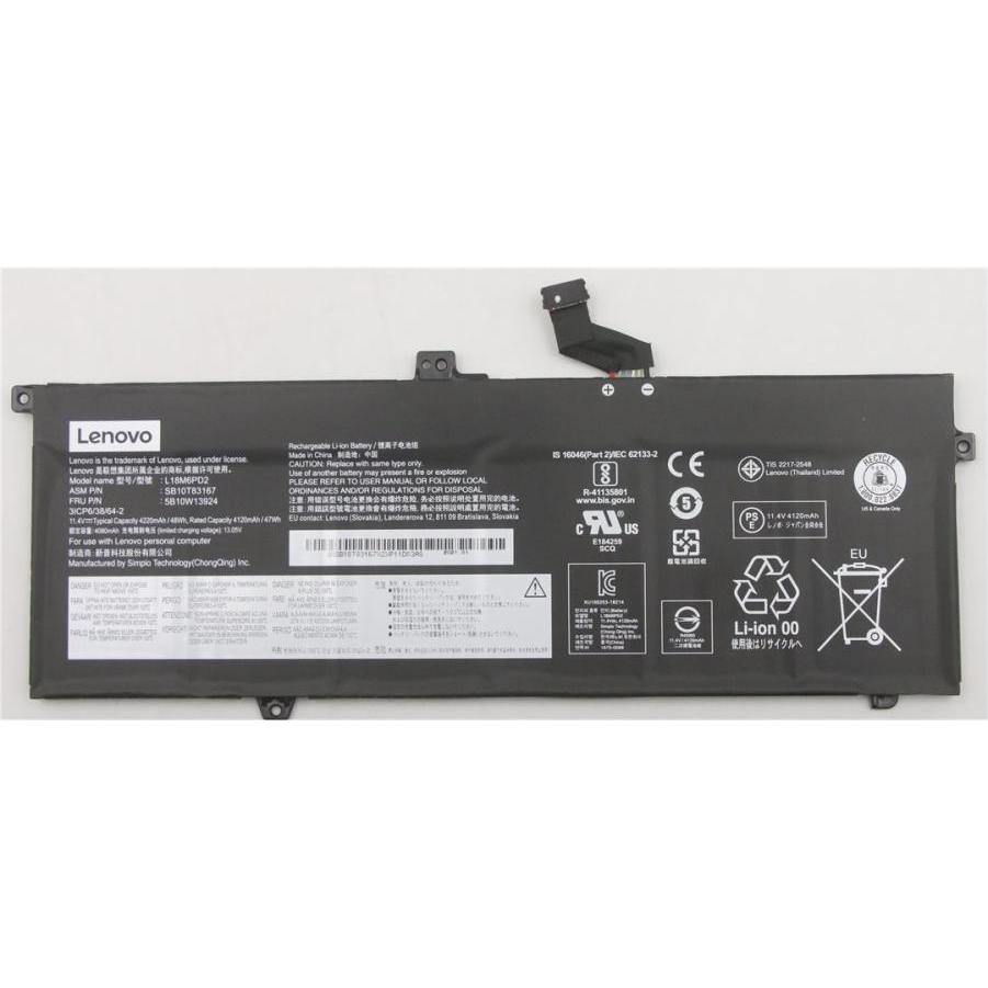 Lenovo Battery Internal 6c 48Wh LiIon SMP (6 Zellen), Notebook Akku