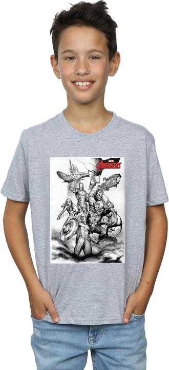Produktbild Avengers Assemble Team Sketch TShirt Jungen (140, 146)
