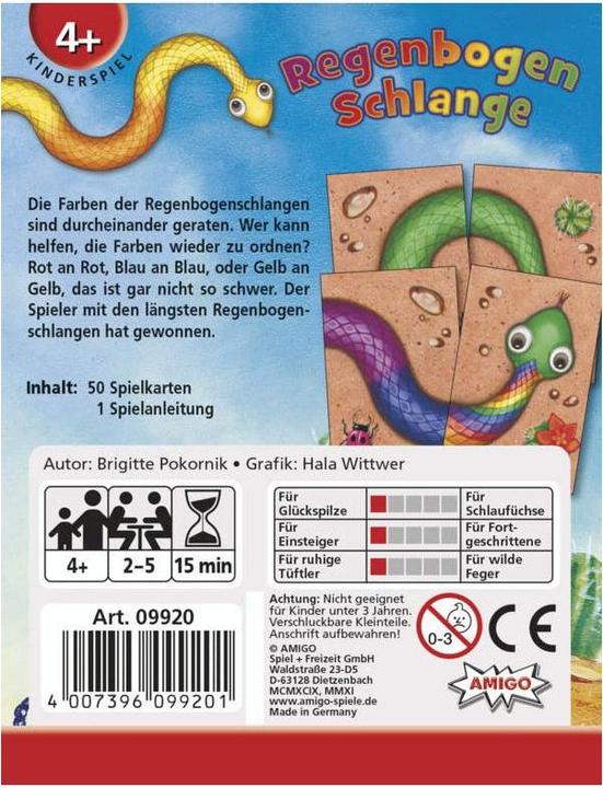 Productafbeelding Amigo Regenboogslang (Duits)