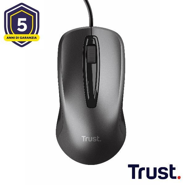Immagine prodotto Trust 24657 mouse ambidestro USB Type-A ottico 1200 DPI (Cablato)