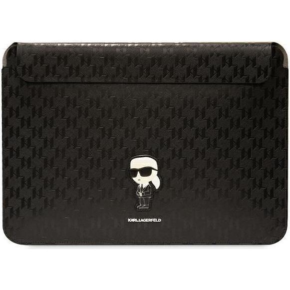 Karl Lagerfeld Sleeve KLCS16SAKHPKK 16" czarny/black Saffiano Monogram Ikonik (16"), Notebooktasche, Schwarz