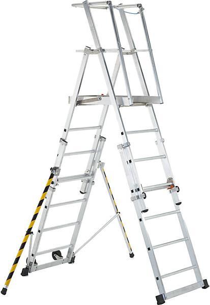 Immagine prodotto kaiserkraft Scala a piattaforma telescopica (Scala a pioli, 190 cm)