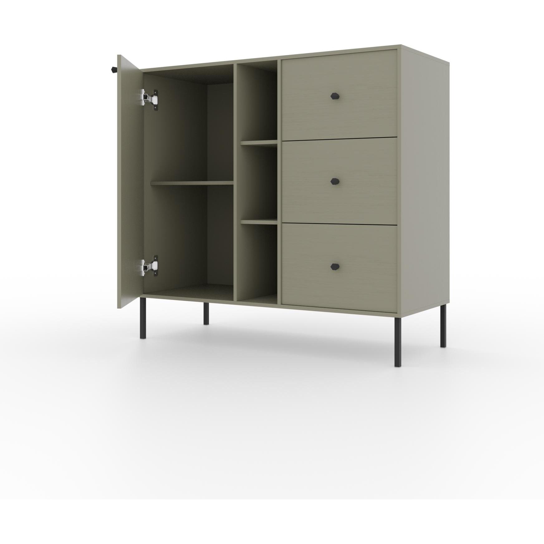 ADRK Furniture, Kommode + Sideboard, Tili 1D 3S 3P Kommode (100.5 x 41 x 95 cm)
