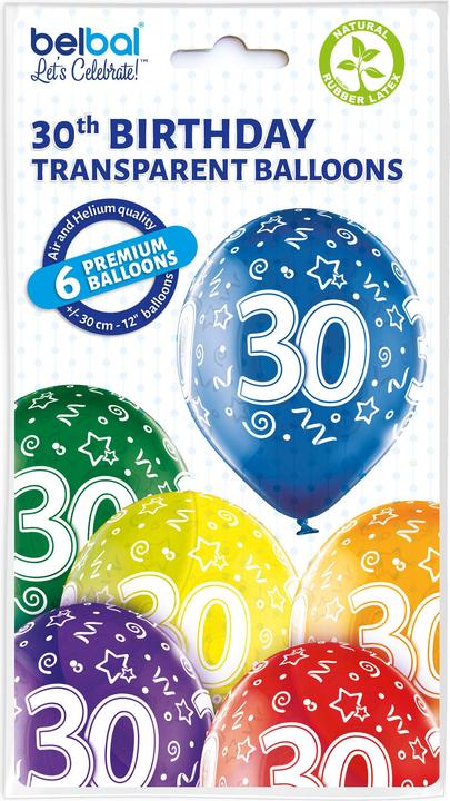 Immagine prodotto Belbal Palloncino per il 30° compleanno (6 x)