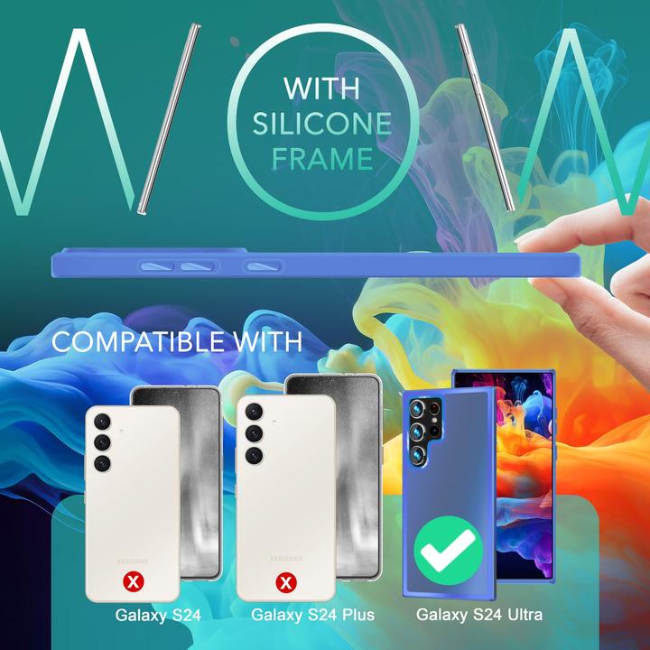 Actual product image Nalia Semi-transparent hybrid cover with protective frame (Samsung Galaxy S24 Ultra)