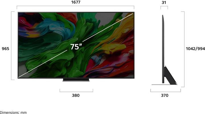 Produktbild LG TV 75QNED87A6B 75, 3840 x 2160 (Ultra HD 4K), QNED (75", QNED, 2025)