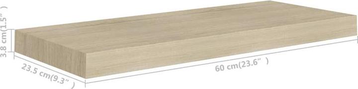 Actual product image vidaXL Wandregal (23.50 x 60 x 3.80 cm)