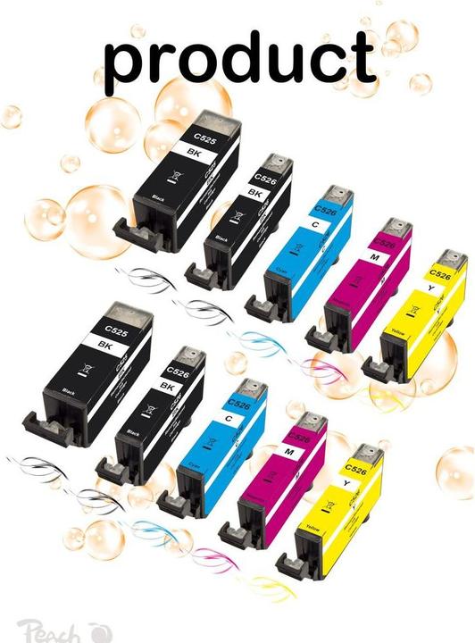 Produktbild Peach Tinte PGI-525/CLI-526 Multi-10-Pack C, M, Y, BK (CMYK)