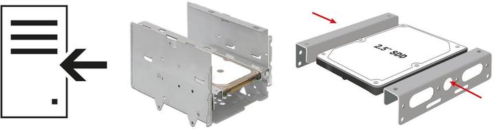 Produktbild Delock HDD Einbausatz, 2.5" HDD in 3.5"