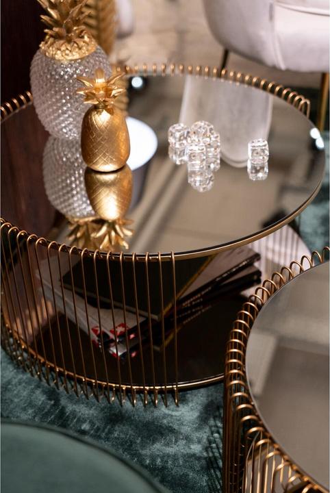 Actual product image Kare Design Couchtisch Wire Double Brass (2/Set)