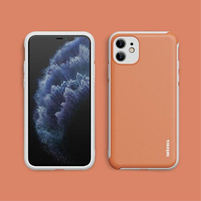 Thumbnail - MU Style Macaron Series Plastik Hülle (Apple iPhone 12 mini), Smartphone Hülle, Orange
