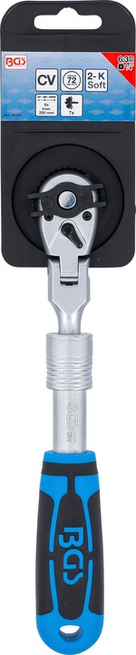 Immagine prodotto BGS Cricchetto reversibile, estensibile, angolato | Uscita quadrata esterna 6,3 mm (1/4") | 210 - 250 mm (1/4")