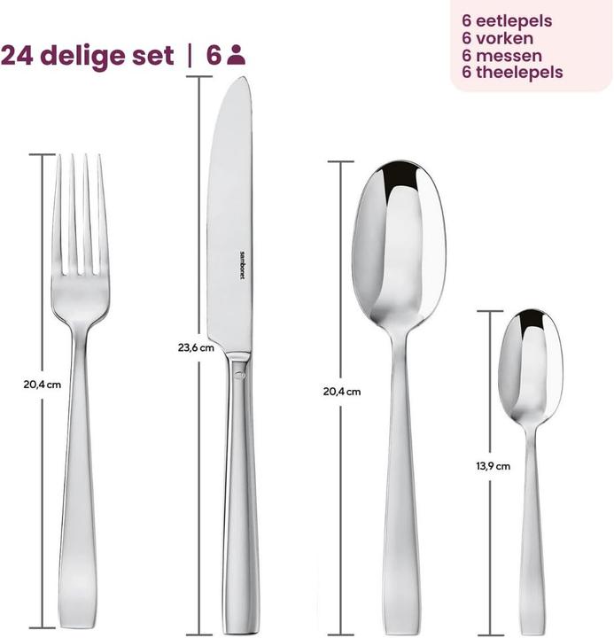 Produktbild Sambonet Flat (24 Stk., Besteck Set)