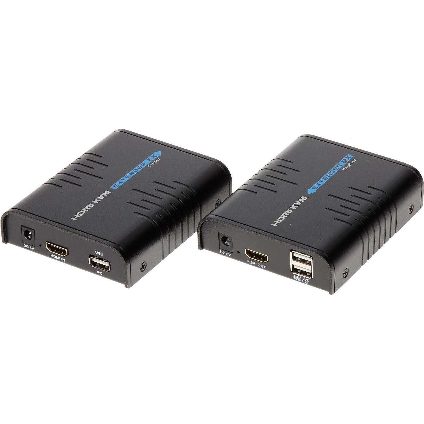 No Name Extender HDMI/RJ45/USB Lenkeng HDMI+USB-EX-100, Router, Schwarz