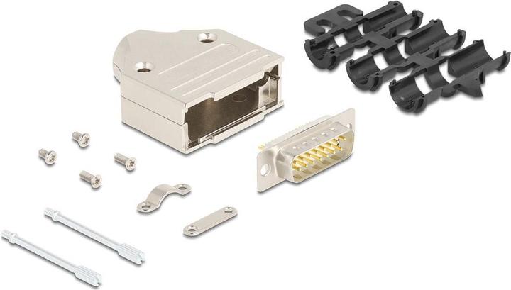 Immagine prodotto Delock Alloggiamento del connettore sub-D a 15 pin in metallo con spina inclusa