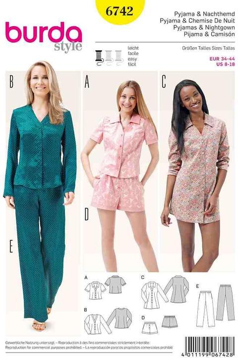 Actual product image Pattern pyjamas + nightdress