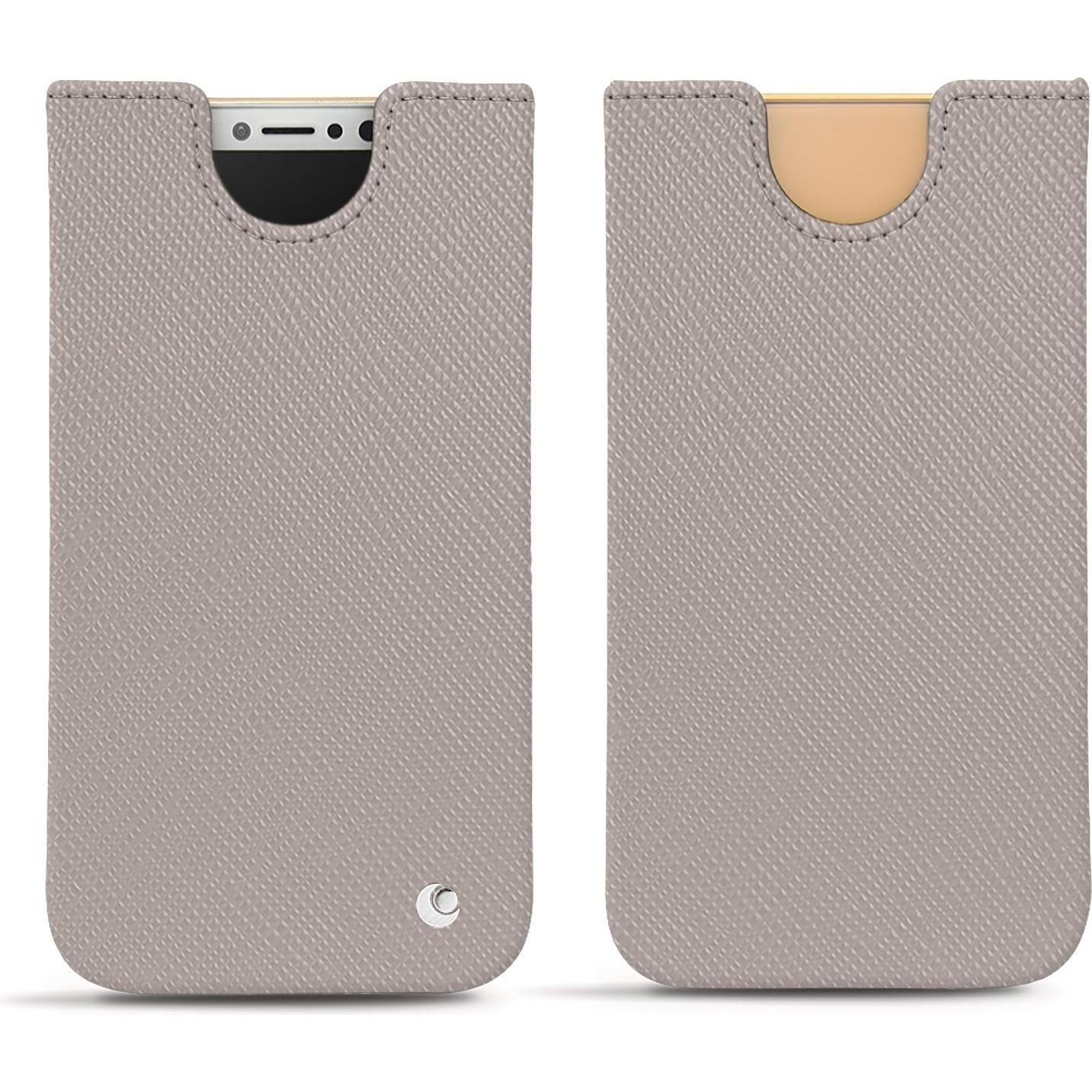 Noreve Lederschutzhülle (Apple iPhone X), Smartphone Hülle, Beige