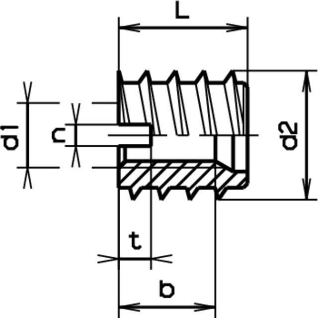 Actual product image BestaPac Screw-in nut (M10)