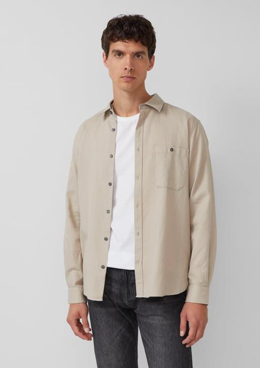 Immagine prodotto s.Oliver Hemd Regular Fit: Strukturiertes Baumwollhemd mit Brusttasche (M)