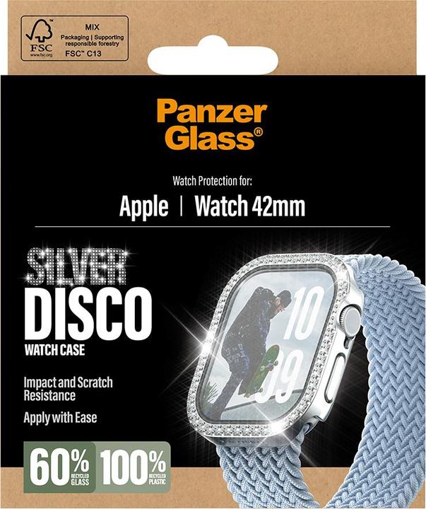Actual product image PanzerGlass Screen Protector Fullbody Disco Silver Apple Watch 2025 42mm