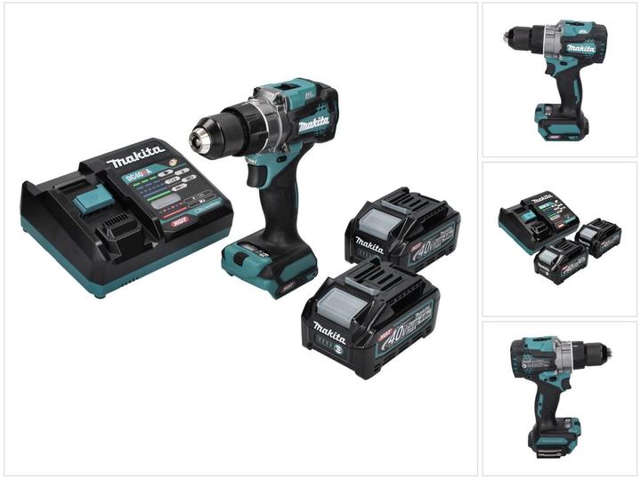 Produktbild Makita DF 001 GM2 Akku Bohrschrauber 40 V max. 140 Nm XGT Brushless + 2x Akku 4,0 Ah + Ladegerät (Akkubetrieb)