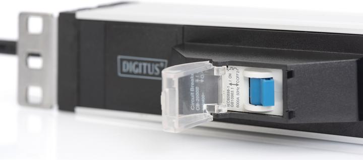 Produktbild Digitus Aluminium Steckdosenleiste, 6-fach mit Leitungsschutzschalter (6 x, CEE 7/3, 1.80 m)