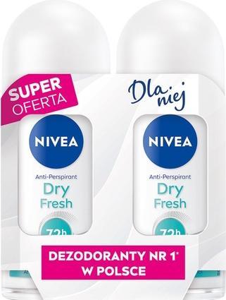 NIVEA Women's Rollon Antiperspirant Duo Dry Fresh 2x50 Ml (Roll-on, 50 ml)