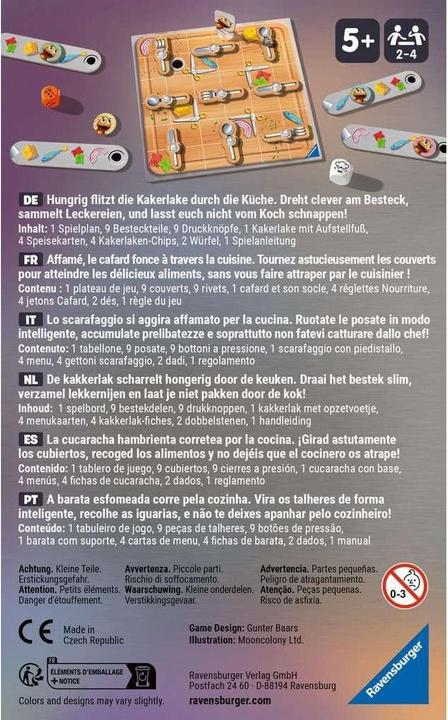 Valeurs nutritives et ingrédients Ravensburger La Cucaracha MBS (Multilingue)