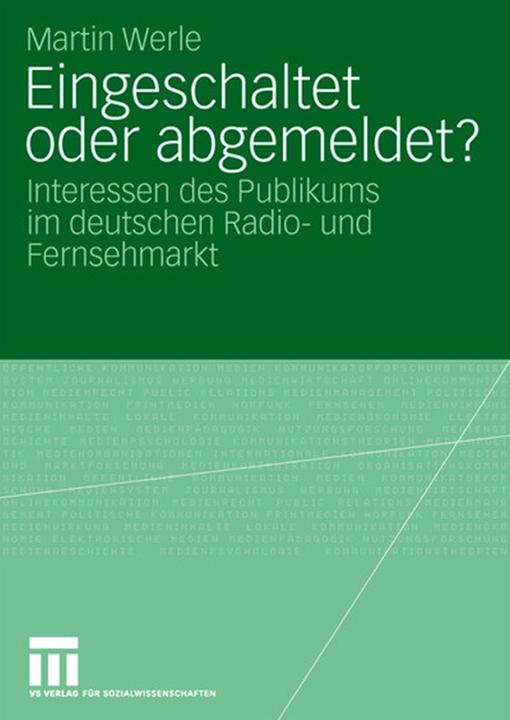 Produktbild Eingeschaltet oder abgemeldet? (Deutsch, Martin Werle, 2008)