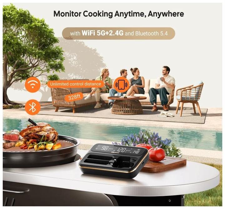 Image du produit Inkbird INT-12-BW Drahtloser Grillthermometer