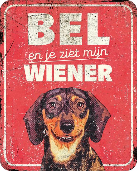 Productafbeelding EBI D&D Home Waarschuwingsbord Teckel rood