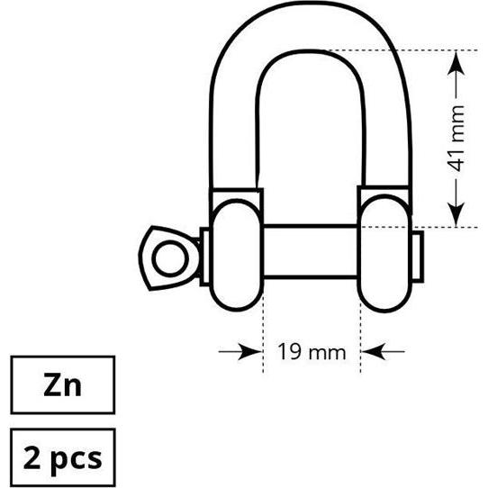 Thumbnail - Haushalt, Reifen Zubehör, ROPE FIXING M10 3/8 HOOP 2DD