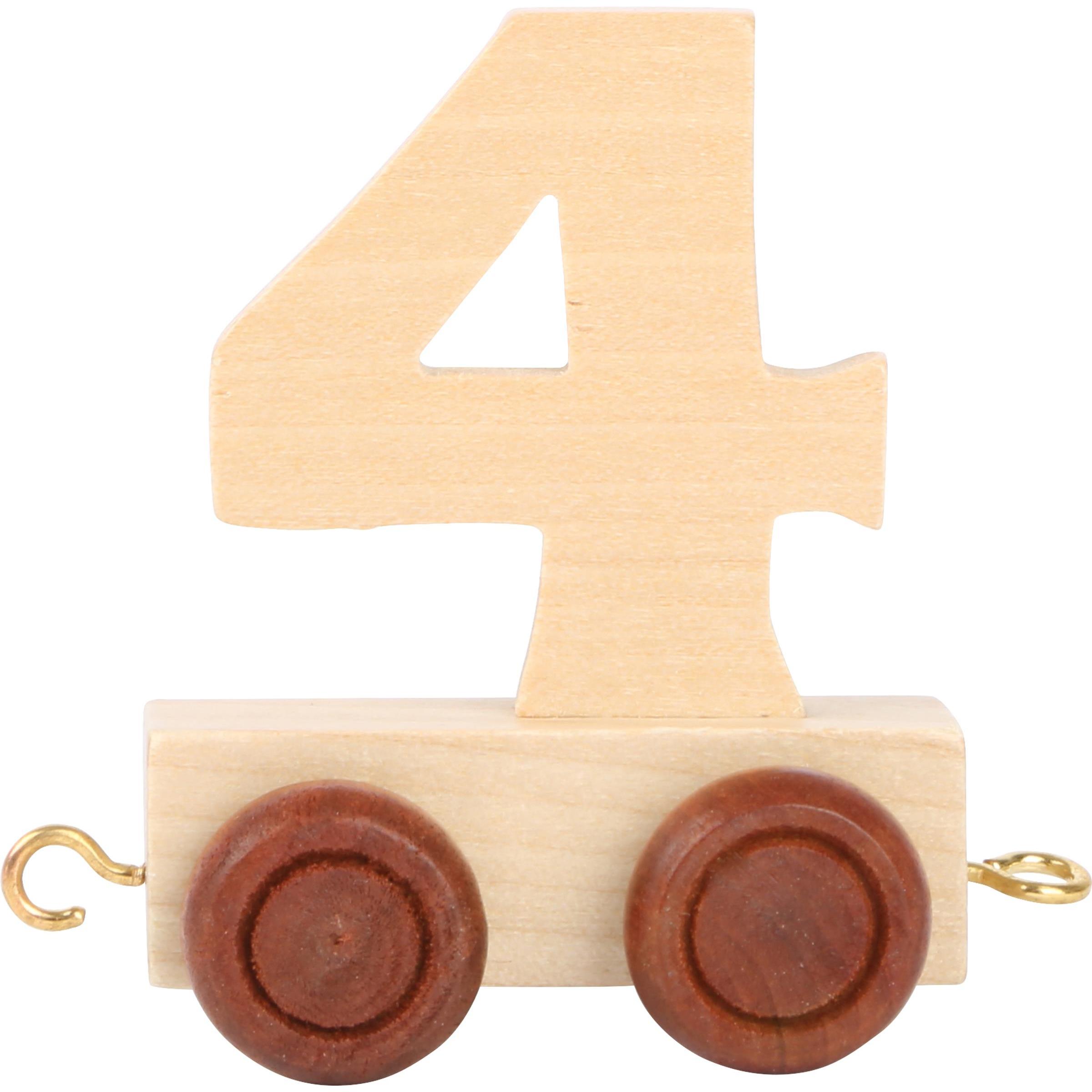 small foot, Holzbuchstaben + Stoffbuchstaben, Zahlenzug 4