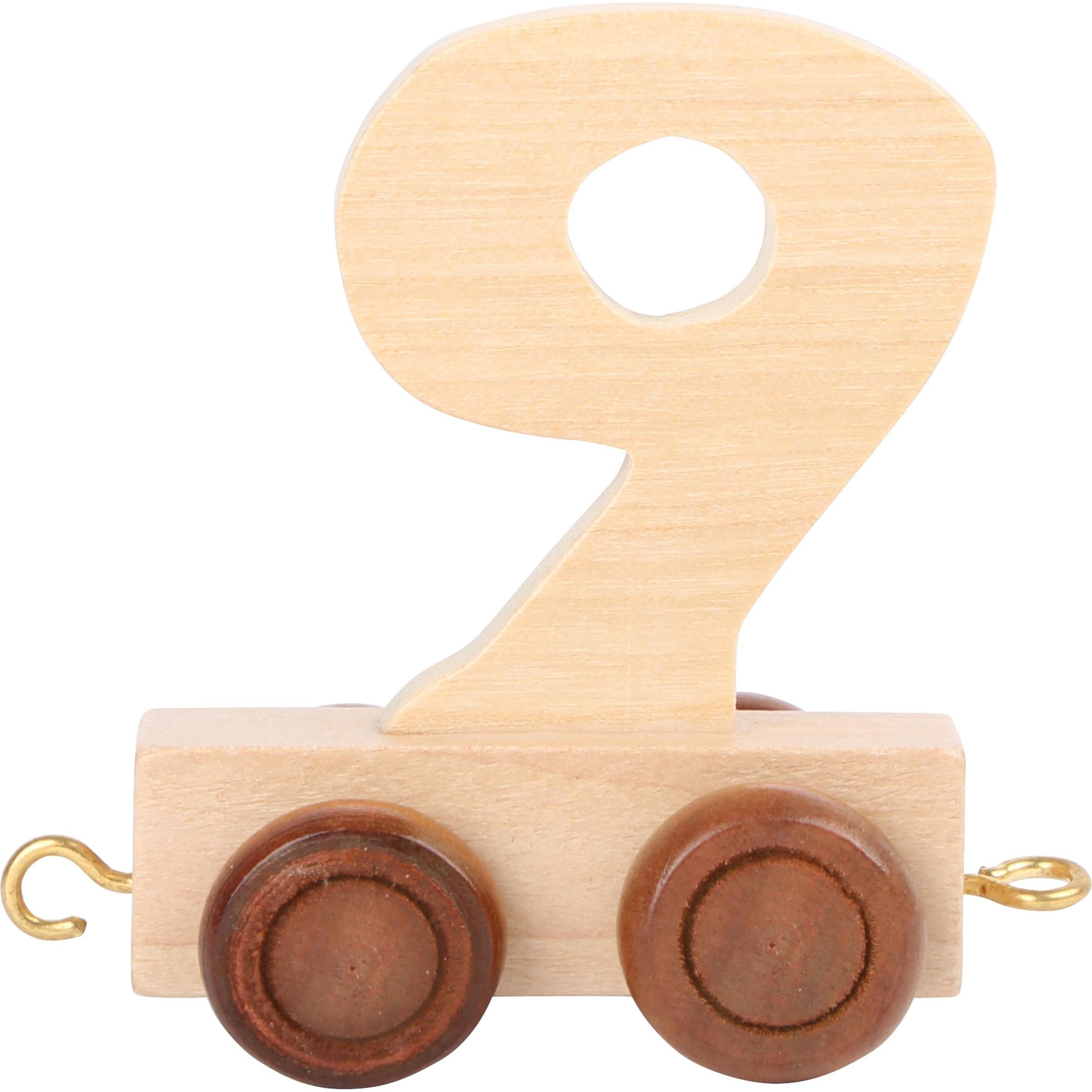 small foot, Holzbuchstaben + Stoffbuchstaben, Zahlenzug 9