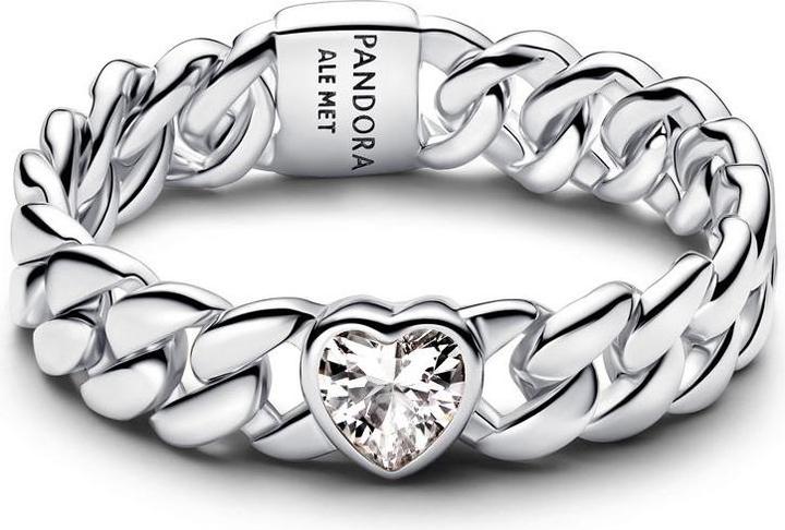 Produktbild Pandora Herz Cuban Kette Ring (56, 925 Silber)