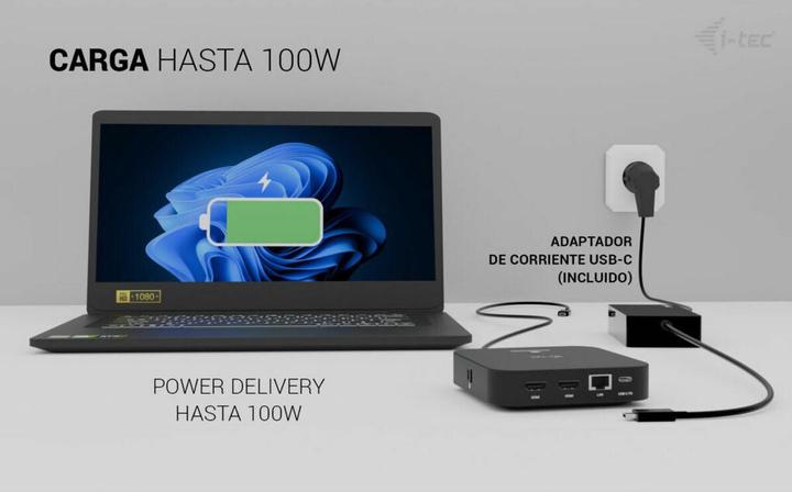 Produktbild i-tec USB-C 2X HDMI DOCK 100W (USB-C, 3 Ports)