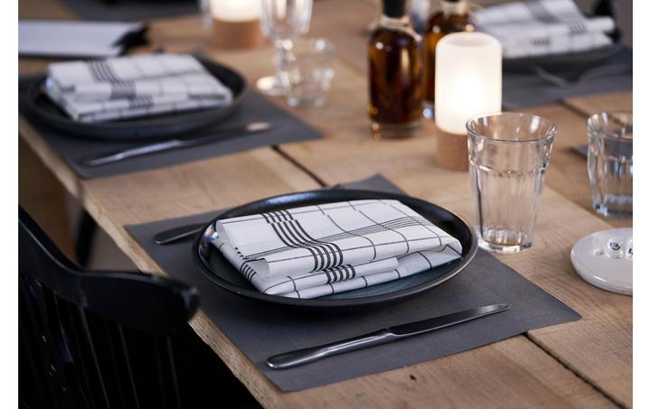 Image du produit Duni Bio-Dunicel-Sets 30x40 Linnea schwarz 100P. (100 pcs, 30 x 40 cm)