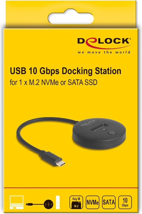 Produktbild Delock M.2 Dockingstation für M.2 NVMe / SATA SSD mit USB 10