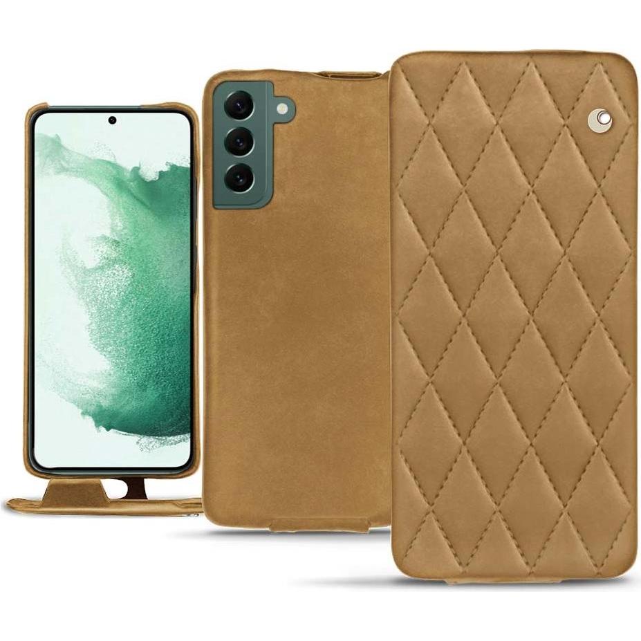 Noreve Lederschutzhülle vertikal (Samsung Galaxy S22+ 5G), Smartphone Hülle, Braun