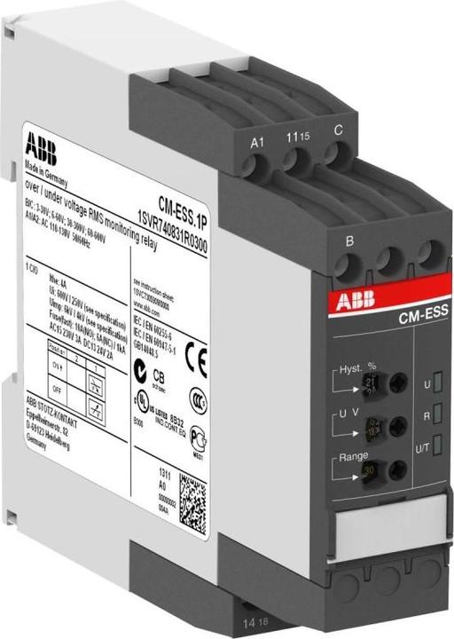 Actual product image ABB Stotz S&J Voltage monitoring relay CM-ESS.1P 110-130V