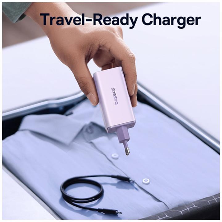 Image du produit Baseus GaN6 Pro 2xUSB-C + 2xUSB, 100W (fioletowy) (100 W)